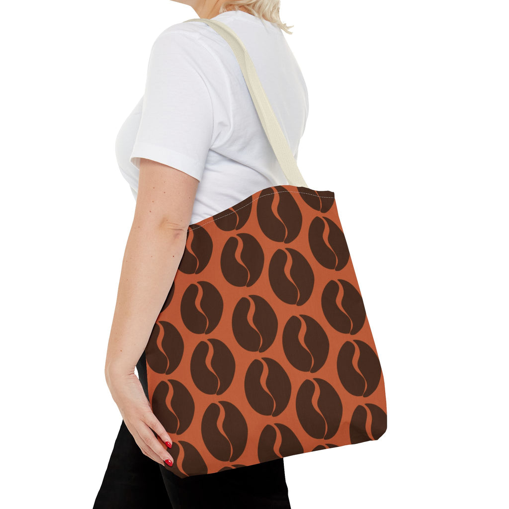 Coffee Bean Tote Bag - Cocoa Brown Coffee Lover's Tote