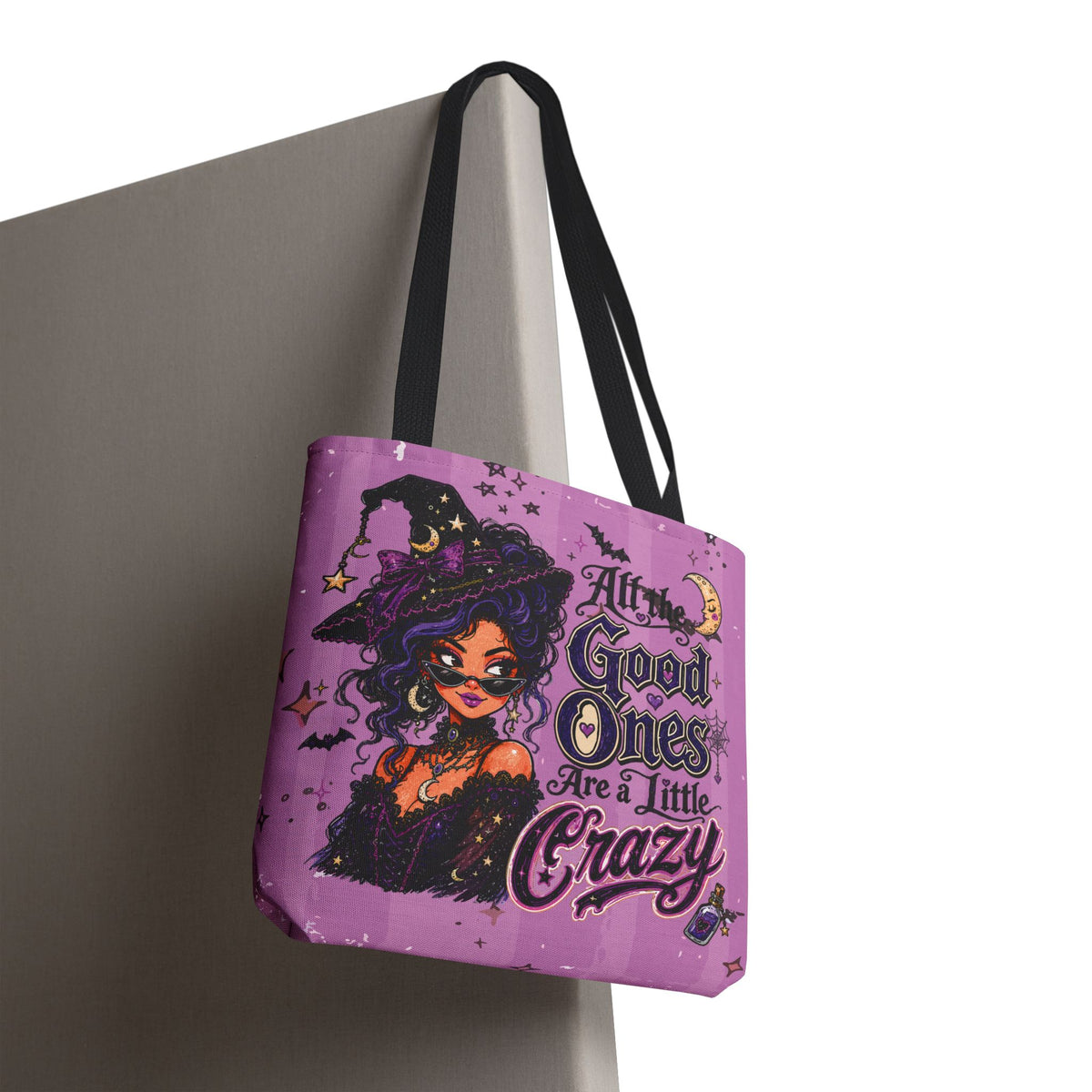 Witchy Purple Tote - “All the Good Ones Are a Little Crazy” Graphic Tote