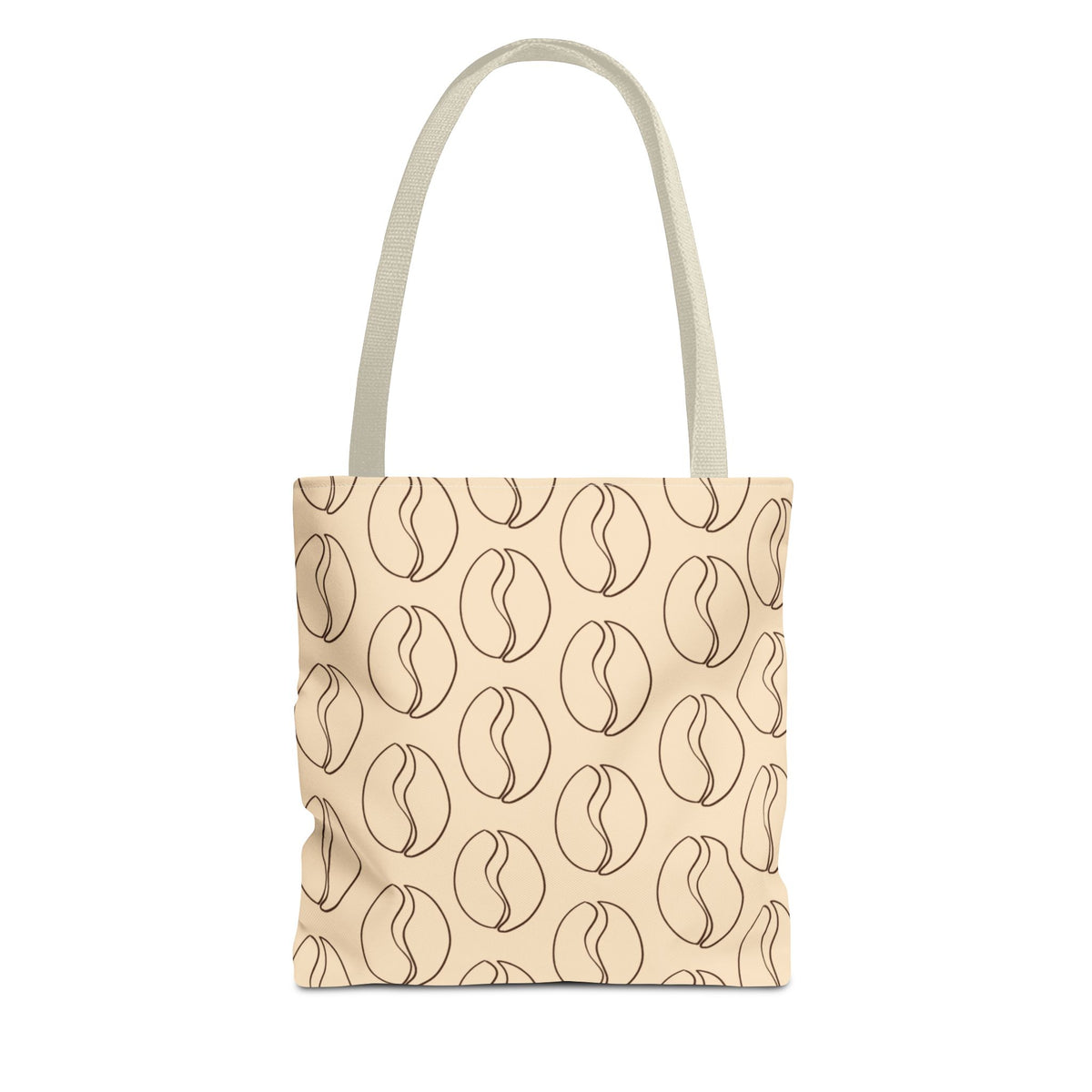 Minimalist Coffee Bean Tote Bag -Coffee Lover's Tote Bag in Cream