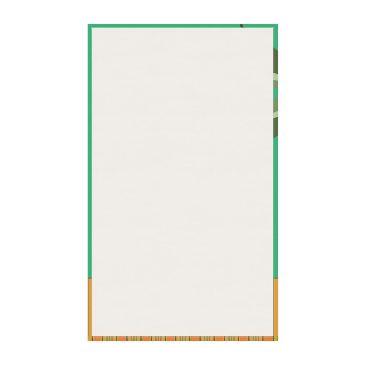Personalizable Citrus Tea Towel — Name and Monogram Orange Striped Decorative Towel