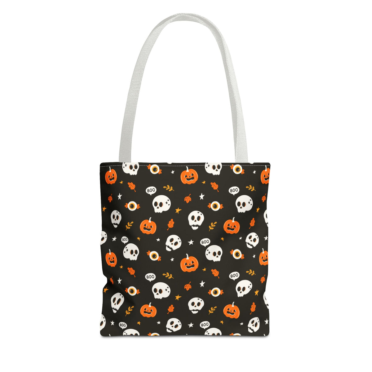 Halloween Pumpkin and Skulls Cute and Spooky Trick-or-Treat Candy Bag