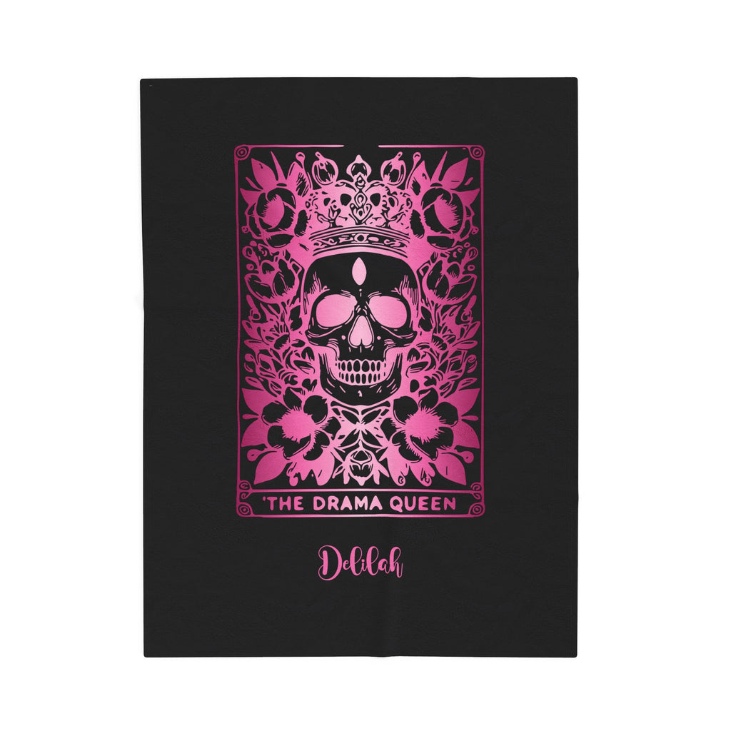 Velveteen Tarot Blanket — "The Drama Queen" Personalized Plush Throw