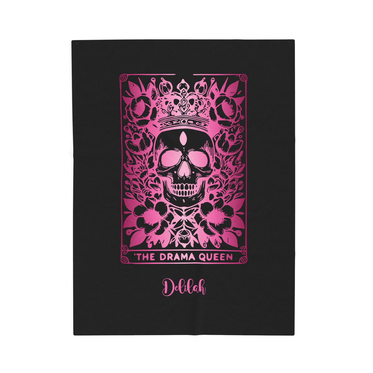 Velveteen Tarot Blanket — "The Drama Queen" Personalized Plush Throw