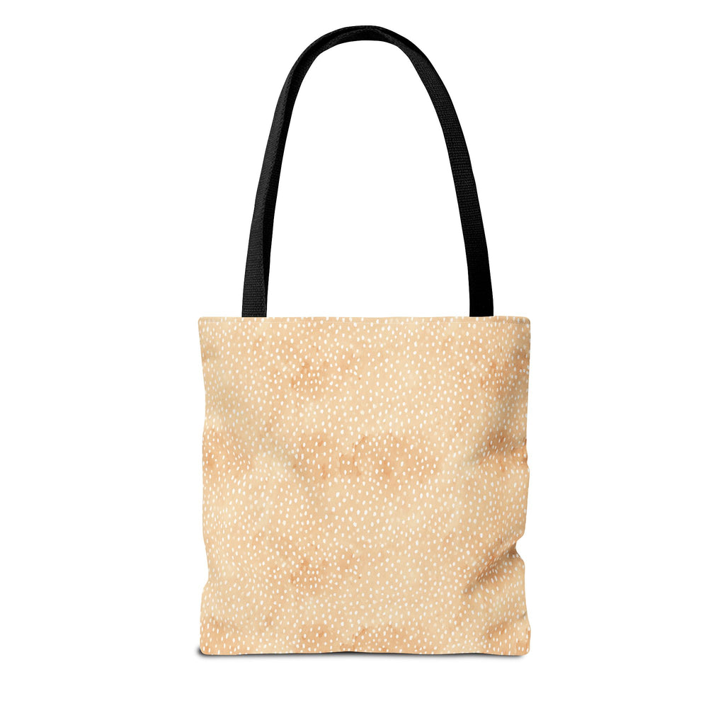 Calming Animal Pattern Bag - Light Beige Fawn Print Tote