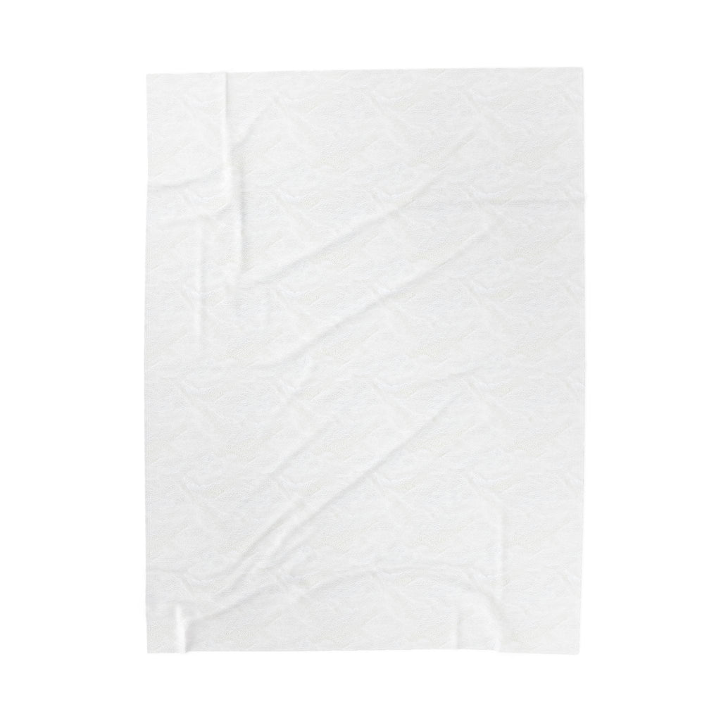 Vivid Magenta Peony Maximalist Velveteen Floral Plush Blanket
