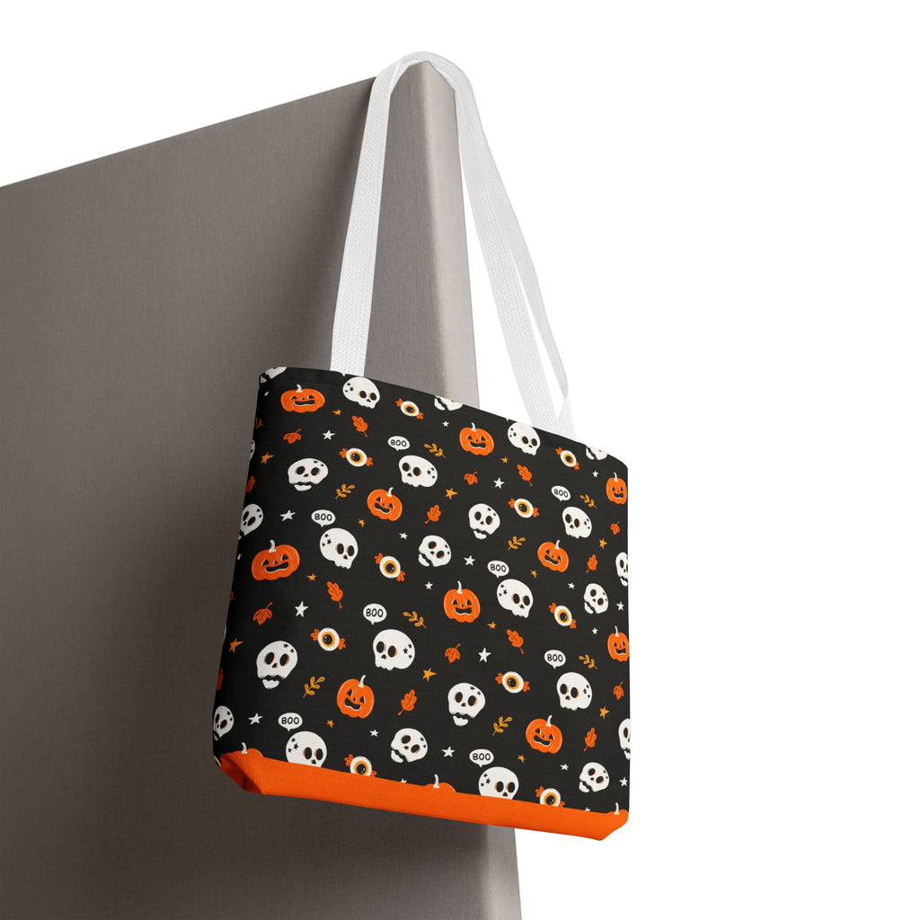 Halloween Pumpkin and Skulls Cute and Spooky Trick-or-Treat Candy Bag