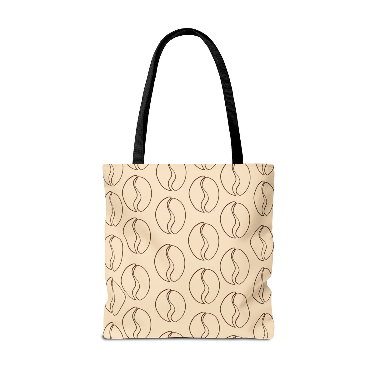 Minimalist Coffee Bean Tote Bag -Coffee Lover's Tote Bag in Cream