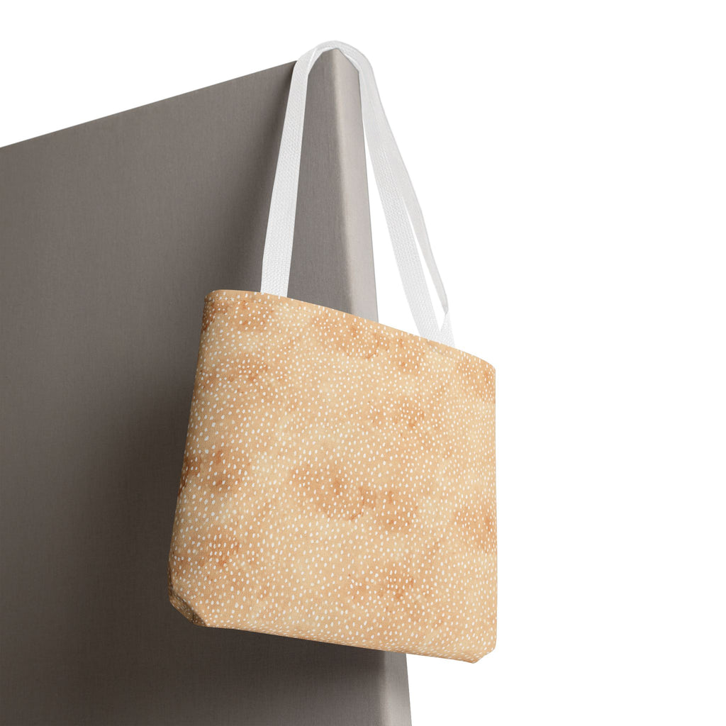 Calming Animal Pattern Bag - Light Beige Fawn Print Tote