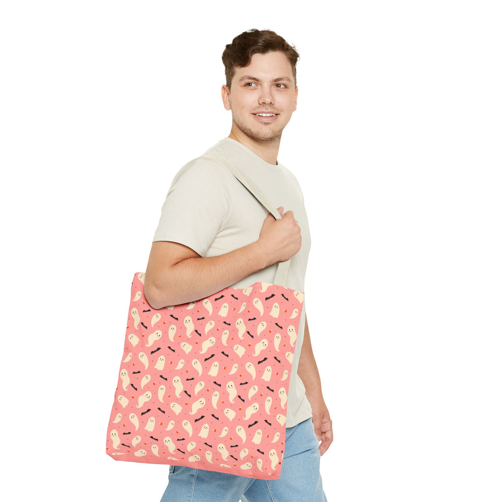 Cute Ghosts and Bats Pattern Trick or Treat Bag