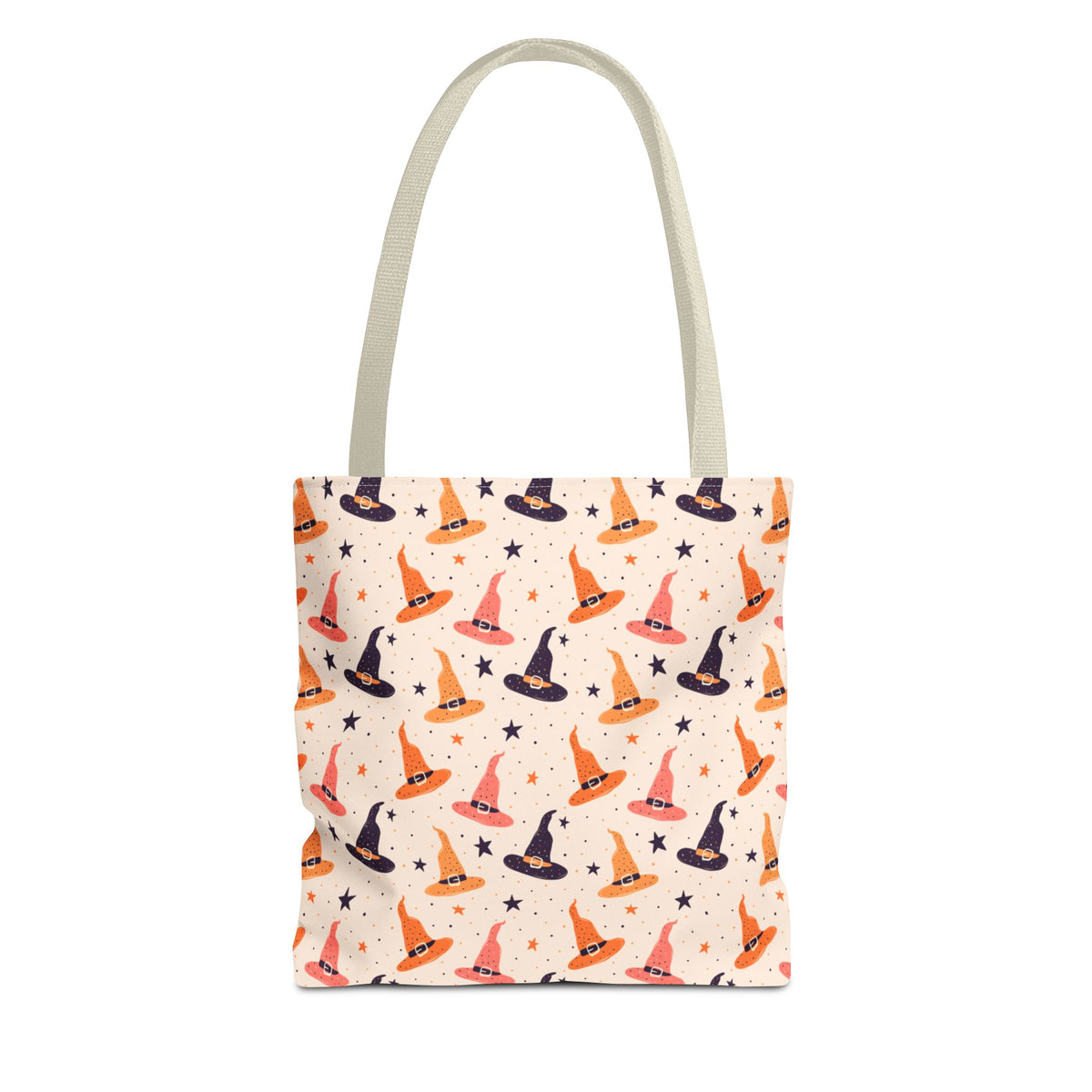 Halloween Witch Hat Tote Bag - Cute All-Over-Print Spooky Pattern
