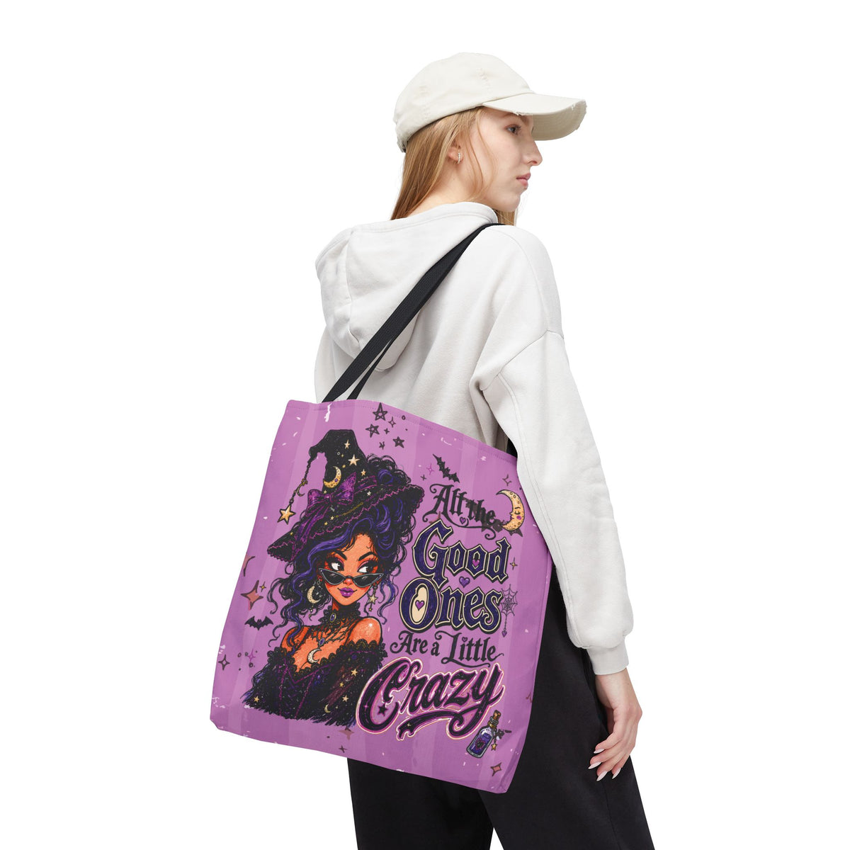 Witchy Purple Tote - “All the Good Ones Are a Little Crazy” Graphic Tote