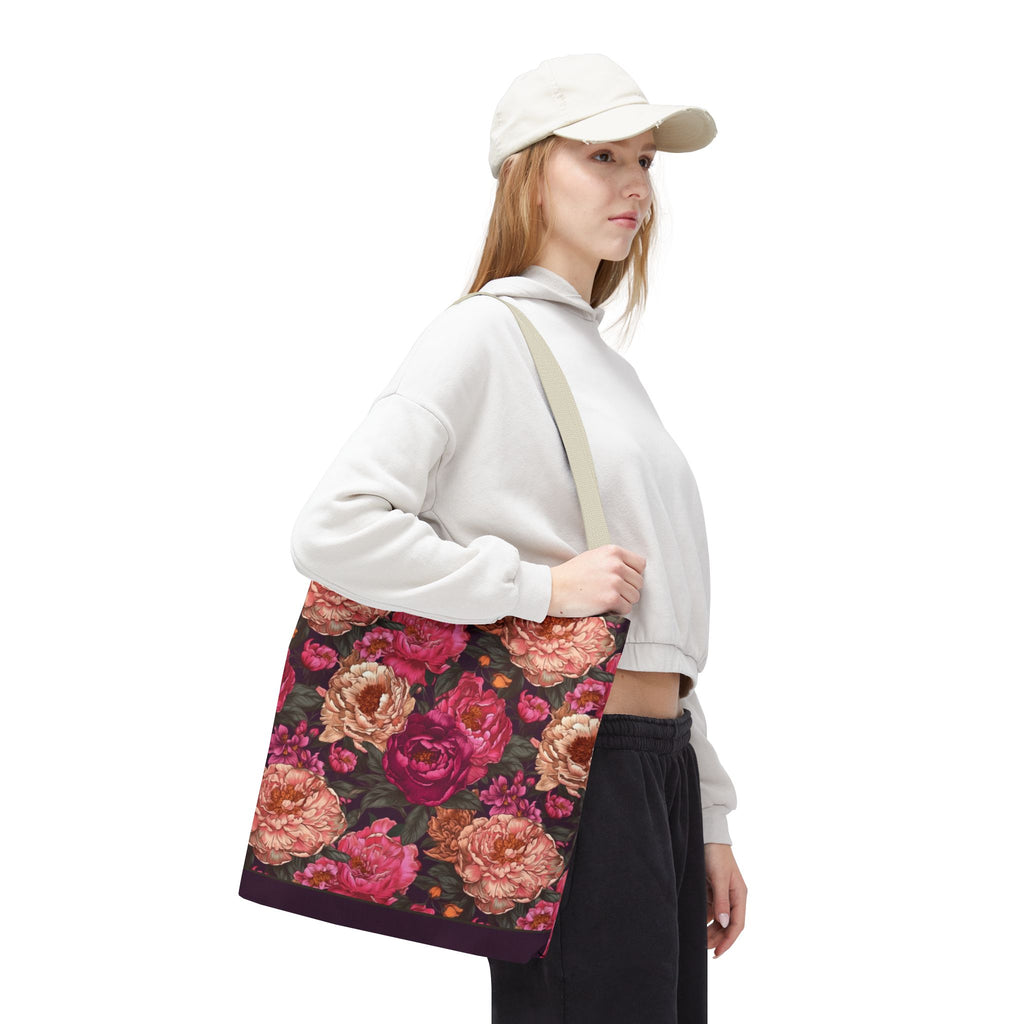 Pink Peony Tote Bag – Vintage Floral Garden Carryall