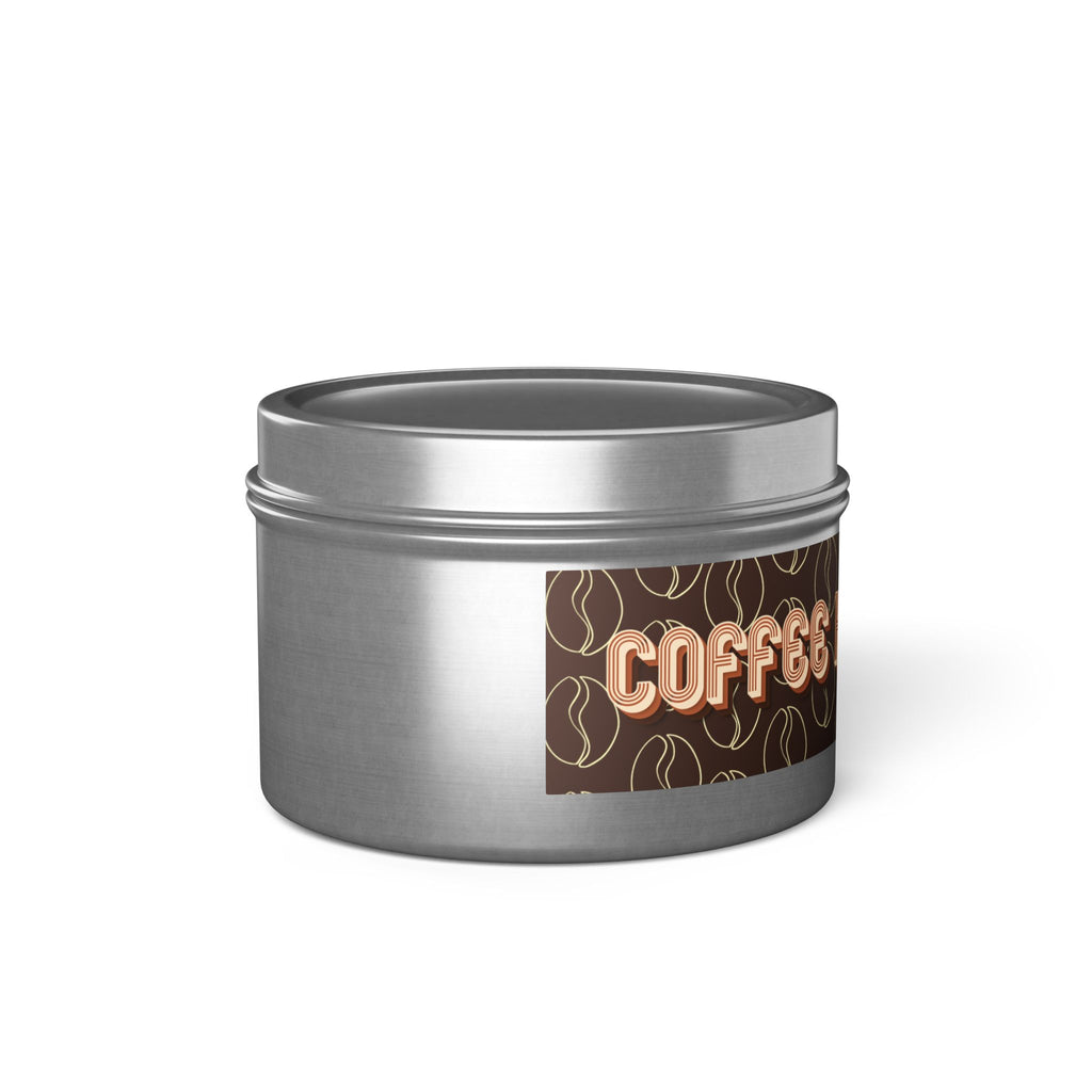 Fresh Coffee Scent Candle - Coffee House Vibes Tin Candle