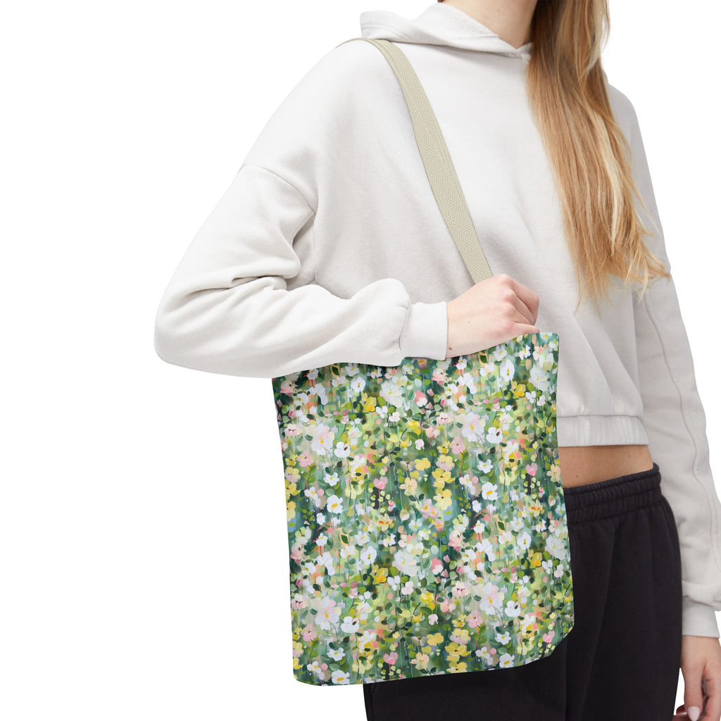 Floral Meadow Tote Bag – Spring Flower Market Carryall