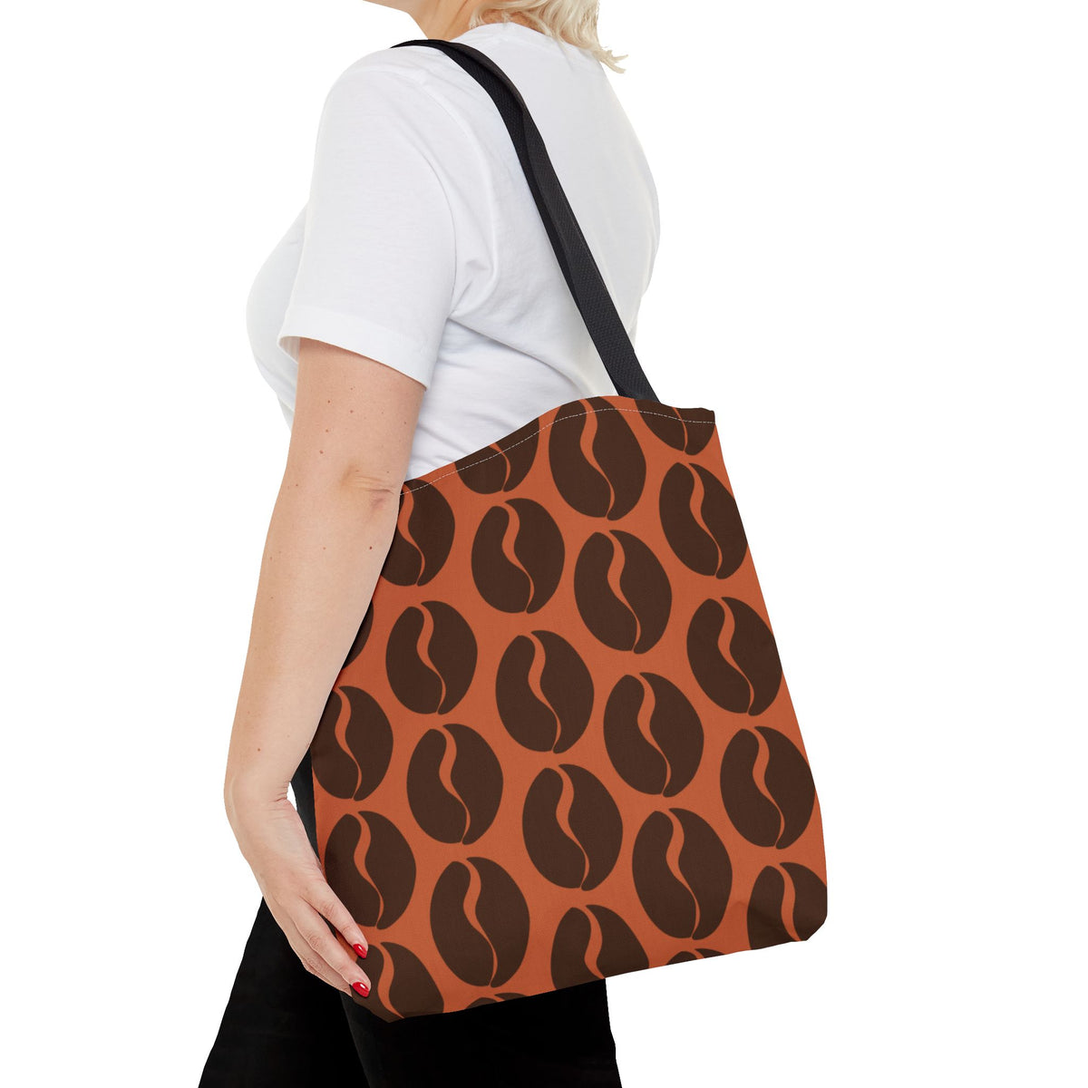 Coffee Bean Tote Bag - Cocoa Brown Coffee Lover's Tote