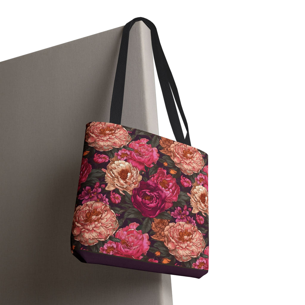 Pink Peony Tote Bag – Vintage Floral Garden Carryall