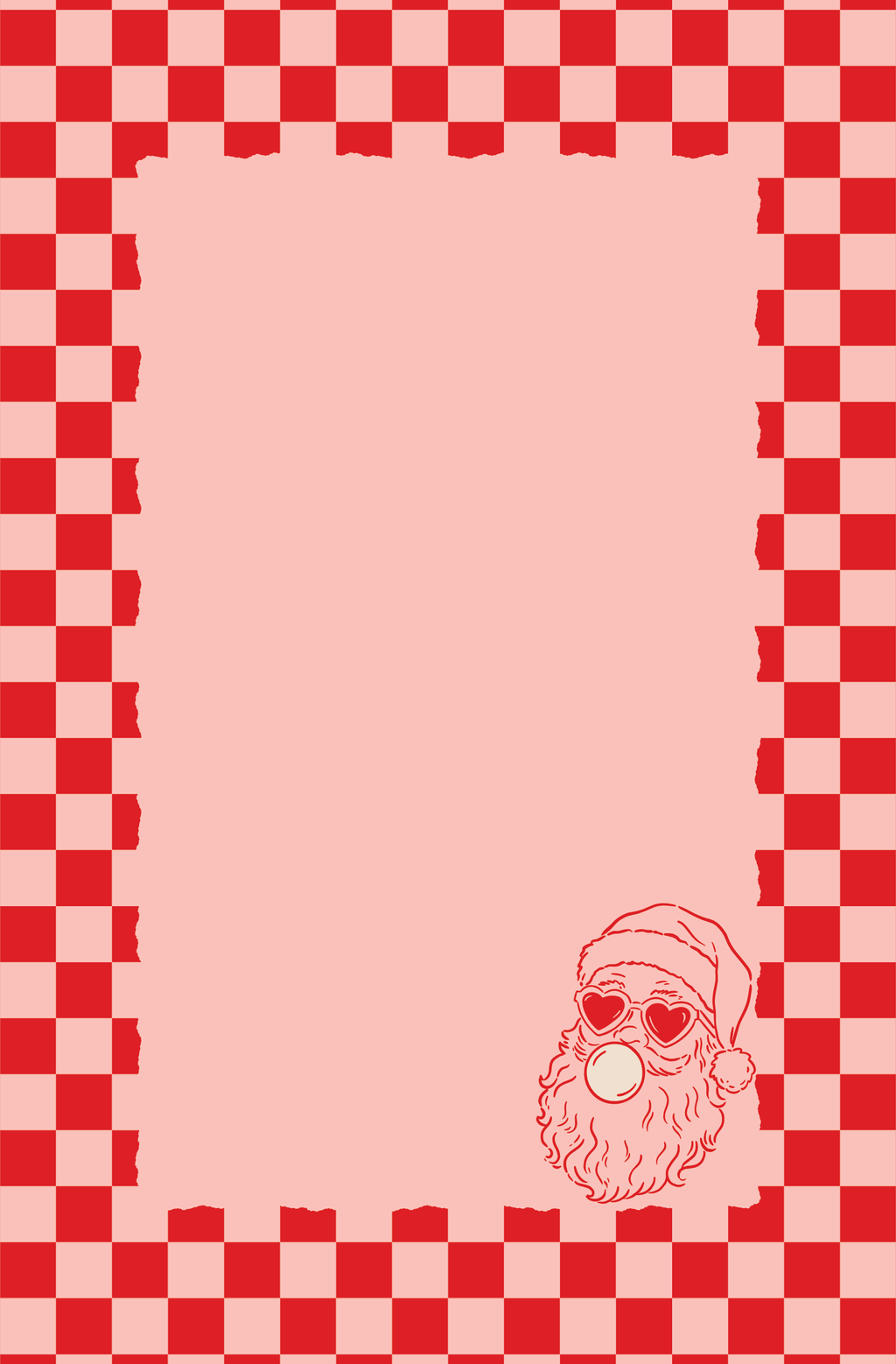 Bubblegum Santa 5.5x8.5_Notepad