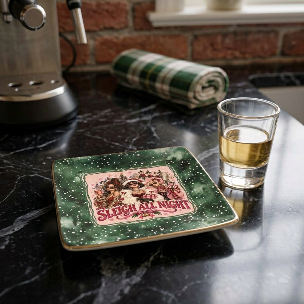 Sleigh All Night Ceramic Trinket Tray